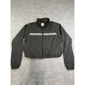 Vans Windbreaker Jacket Womens Sz XS I Love My Vans Cropped full zip w/ pockets